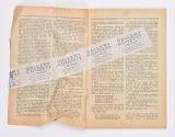 Philipp Goldscheyder, Ohne Titel (Stadt Gottes), undatiert, Collage auf Zeitung, 28 × 19,5 cm,  ...