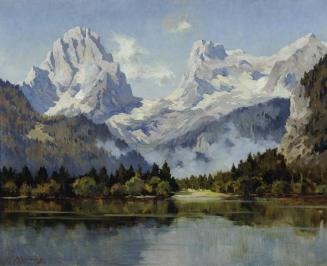Max Pistorius, See im Gebirge, Mitte 20. Jahrhundert, Öl auf Leinwand, 64 x 79 cm, Belvedere, W ...