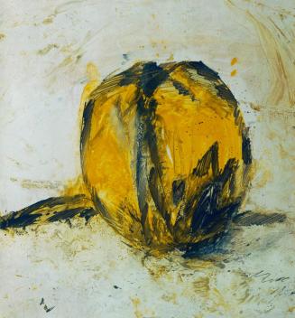 Josef Mikl, Kürbis, 1978, Öl auf Karton, 68 x 63 cm, Artothek des Bundes, Dauerleihgabe im Belv ...