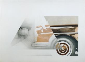 Josef Nöbauer, Papst-Mercedes, 1976-1978, Mischtechnik auf Karton, 73 × 101,5 cm, Artothek des  ...
