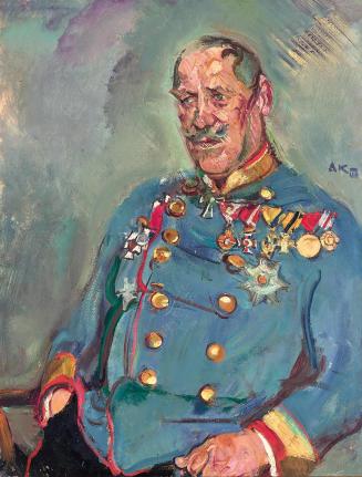 Anton Kolig, General Gottfried Seibt von Ringenhart, 1918, Öl auf Holz, 89 x 69 cm, Belvedere,  ...