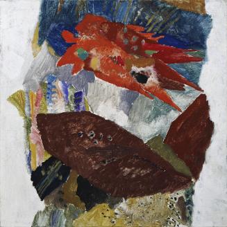 Max Weiler, Cherub, 1955, Öl auf Leinwand, 90 x 90 cm, Belvedere, Wien, Inv.-Nr. 4821