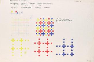 Richard Kriesche, Entwurfskizze – Programm für Lichtspiel, undatiert, Belvedere, Faserschreiber ...