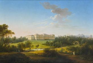 Marco Gozzi, Schloss Monza im Park, undatiert, Öl auf Leinwand, 78,5 × 115 cm, Belvedere, Wien, ...