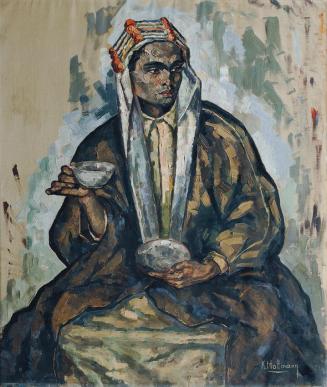 Karl Hoffmann, Inder in arabischer Tracht, um 1930, Öl auf Leinwand, 129 x 107 cm, Belvedere, W ...