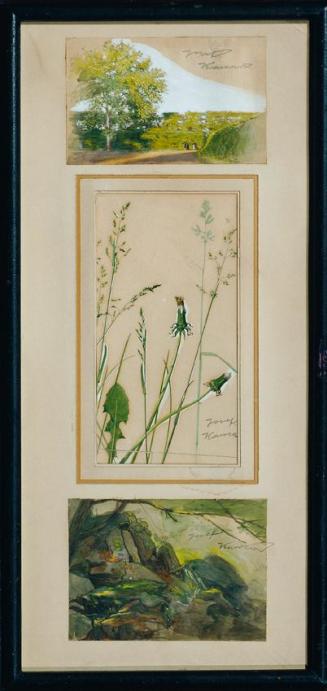 Josef Wawra, Studien nach der Natur, um 1920, Aquarell auf Papier, 51 x 23,5 cm, Belvedere, Wie ...