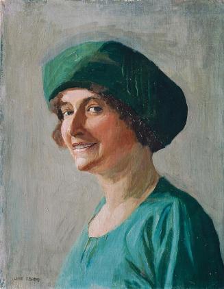 Lore Scheid, Selbstporträt, undatiert, Öl auf Leinwand, ungerahmt: 50,8 × 39,2 cm, Belvedere, W ...