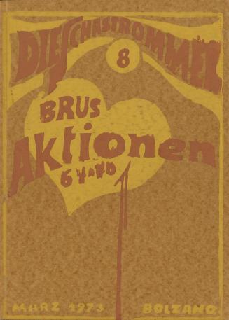 Günter Brus, Die Schastrommel 8, 1973, Druck auf Papier, 29,4 × 21 × 1,5 cm, Schenkung Günter B ...