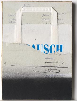 Josef Bauer, Merkzettel – Haupt- und Nebenbilder, um 1992, Dispersionsfarbmasse, lackiertes Hol ...