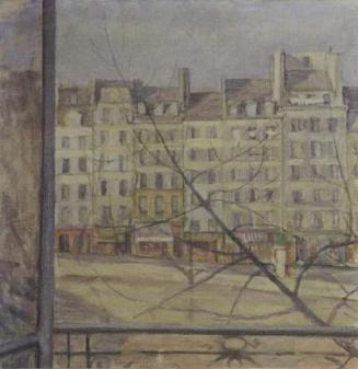 Walther Gamerith, Paris - Blick vom Quai d' Anjou, undatiert, Öl auf Leinwand, 51 x 51 cm, Belv ...