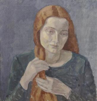 Walther Gamerith, Mädchen mit langen Haaren, vor 1936, Öl auf Leinwand, 57 x 54 cm, Belvedere,  ...