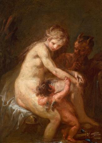 Martin Johann Schmidt, Nymphe und Faun mit Amor, um 1795, Öl auf Leinwand, 44 x 33 cm, Belveder ...