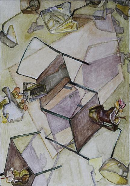 Josef Gabler, Sessel, 1965, Öl auf Leinwand, 80 x 56 cm, Belvedere, Wien, Inv.-Nr. 7285