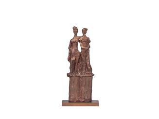 Fritz Wotruba, Relief mit zwei Figuren, 1949, Bronze, ohne Sockel: 23,5 × 8,5 × 2 cm, Belvedere ...