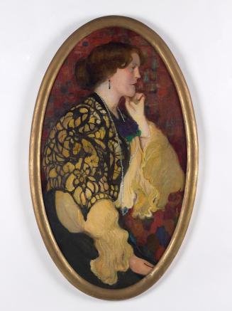 Elena Luksch-Makowsky, Tante Fritzi, 1903, Öl auf Leinwand, oval: 100 × 57 cm, Belvedere, Wien, ...