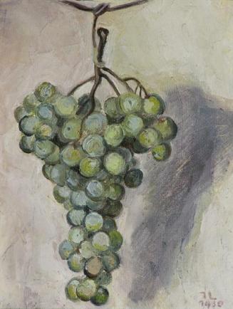 Irma Lang-Scheer, Weintrauben, 1930, Öl auf Karton, 35 x 27 cm, Belvedere, Wien, Inv.-Nr. 8246