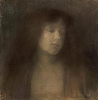 Susanne Renate Granitsch, Studienkopf, um 1905, Pastell auf Papier auf Leinwand, 48,5 x 48,5 cm ...