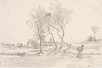 Theodor Alphons, Mühlhausen, Böhmen, 1888/1890, Bleistift auf Papier, 27,8 × 27,5 cm, Belvedere ...