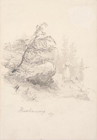 Theodor Alphons, Hirschauweg, 1891, Bleistift auf Papier, 22 × 15 cm, Belvedere, Wien, Inv.-Nr. ...