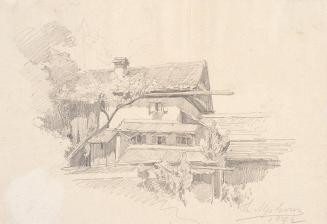 Theodor Alphons, Bauernhaus, 1892, Bleistift auf Papier, 14,7 × 21,5 cm, Belvedere, Wien, Inv.- ...
