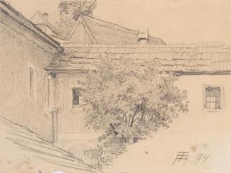 Theodor Alphons, Bauernhaus, Gebäudeecke, 1894, Bleistift auf Papier, 9,8 × 13,1 cm, Belvedere, ...