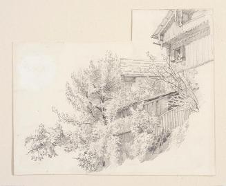 Theodor Alphons, Bauernhaus im Grünen, um 1892, Bleistift auf Papier, 16,5 × 20 cm, Belvedere,  ...