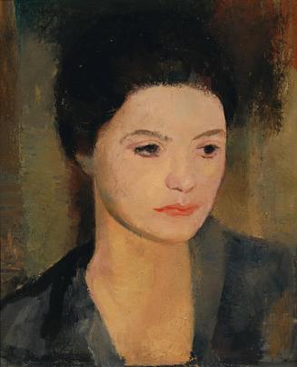 Viktor Tischler, Die Gattin des Künstlers, vor 1923, Öl auf Holz, 46 × 38 cm, Belvedere, Wien,  ...