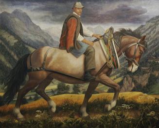 Georg Ehmig, Reitender Bauer, vor 1939, Öl auf Leinwand, 55 x 65 cm, Belvedere, Wien, Inv.-Nr.: ...
