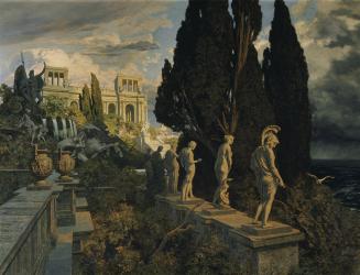 Leopold Rothaug, Klassische Landschaft, 1939, Öl auf Leinwand, 93 x 120 cm, Belvedere, Wien, In ...