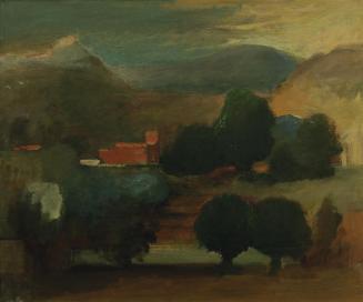 Georg Merkel, Südfranzösische Landschaft, vor 1964, Öl auf Leinwand, 54,5 x 65 cm, Belvedere, W ...