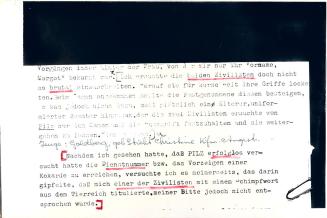 Margot Pilz, Ausschnitte der Polizeiprotokolle, 1978, Roter Filzstift und Tinte auf Kodak Fotop ...