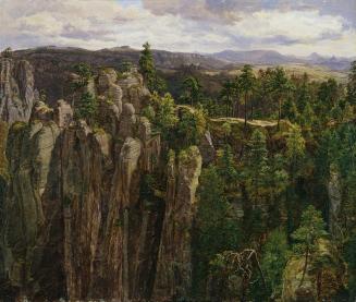 Anton Schiffer, Im Elb-Sandsteingebirge, 1841, Öl auf Karton, 31 x 36 cm, Belvedere, Wien, Inv. ...