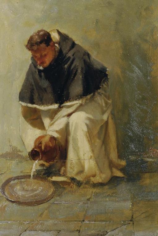 Johann Till d. J., Selbstbildnis als Dominikaner, Öl auf Karton, 37 x 25,5 cm, Belvedere, Wien, ...
