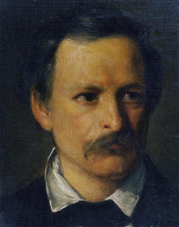 Carl Rahl, Der Architekt Franz Beer (1804–1861), 1857, Öl auf Leinwand auf Karton, 33,5 x 26,5  ...
