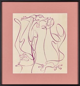 Josef Istler, Dialog, 1944–1946, Tusche auf Papier, 33 × 29 cm, Dauerleihgabe Sammlung Rotter,  ...