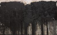 Hermann Nitsch, Schüttbild aus der 40. Malaktion, 1997, Öl mit Blut auf Jute, 200 × 300 cm, Bel ...