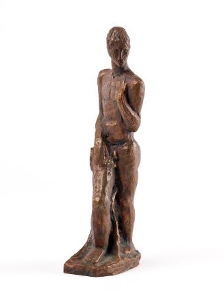 Fritz Wotruba, Männliche Figur, rechter Teil von Doppelfigur, um 1927, Bronze, 34,5 × 10 × 12 c ...
