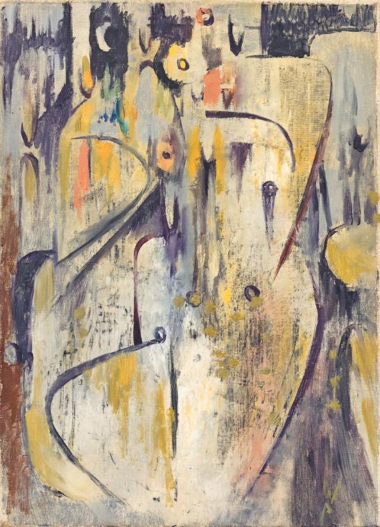 Wolfgang Paalen, El Velorio (Die Totenwache), 1946, Öl auf Leinwand, 34 x 25 cm, Belvedere, Wie ...