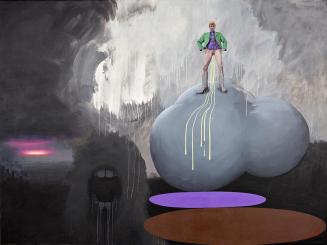 Ashley Hans Scheirl, Neoliberal Surrealist, 2019, Acryl auf Leinwand, 180 × 240 × 2 cm, Belvede ...