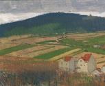 Carl Moll, Blick von Heiligenstadt auf den Nußberg, 1903, Öl auf Leinwand, 80,5 × 80,3 cm, Belv ...