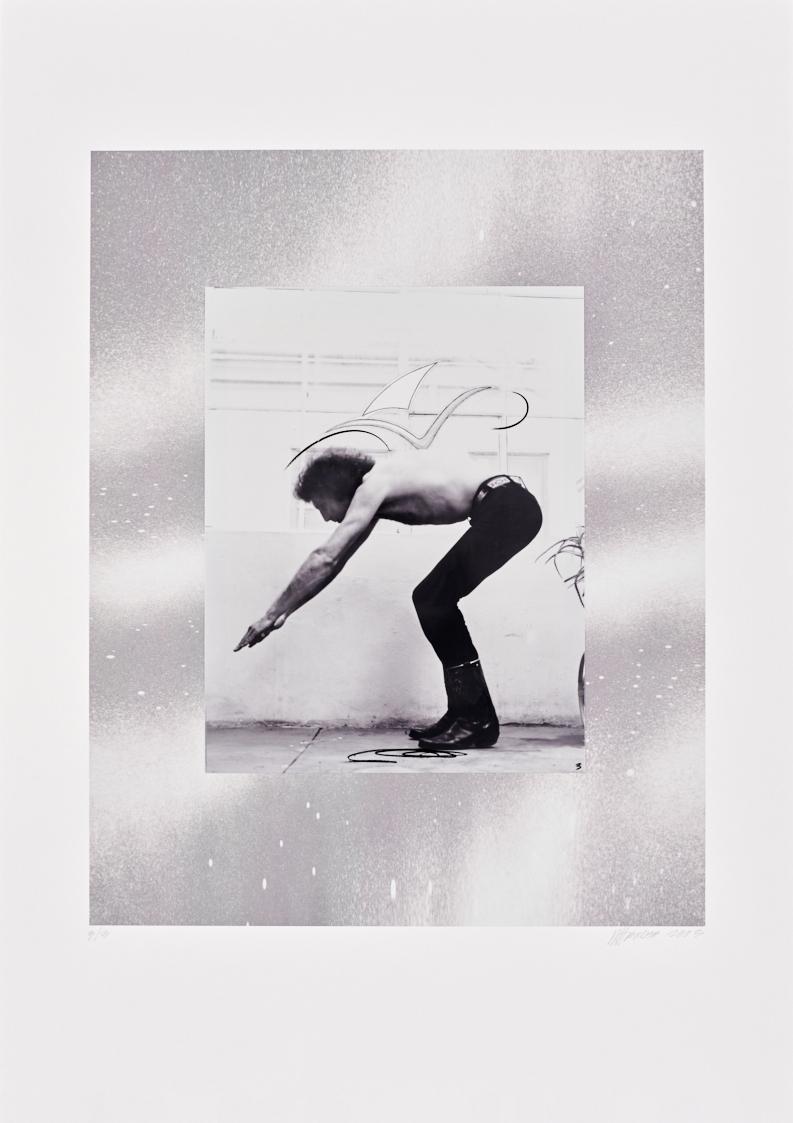 Christian Ludwig Attersee, Der Segelstab Nr. 3 (5-teiliger Fotozyklus), 1972/2003, Foto: 30 × 2 ...