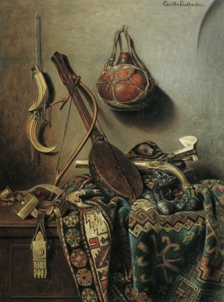 Camilla Friedländer Edle von Malheim, Orientalischer Hausrat, Öl auf Holz, 26,5 x 19,7 cm, Belv ...