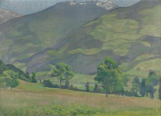 Hermann Grom-Rottmayer, Sonniges Tal, vor 1916, Öl auf Leinwand, 76 x 105 cm, Belvedere, Wien,  ...