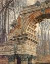 Carl Moll, Die Römische Ruine in Schönbrunn, 1892, Öl auf Leinwand, 322 x 242 cm, Belvedere, Wi ...