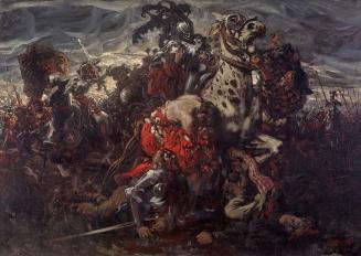 Karl Ludwig Hassmann, Die Schlacht bei Pavia, 1912, Öl auf Leinwand, 74 × 103,4 × 2 cm, Belvede ...
