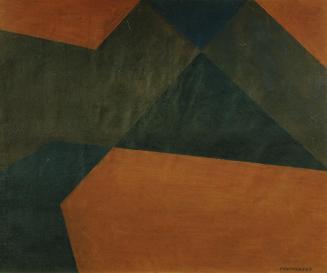 Markus Prachensky, Bild in Braun und Blau, um 1954, Öl auf Leinwand, 99,5 x 120 cm, Artothek de ...