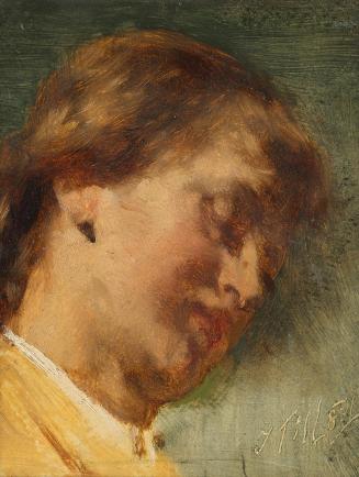 Johann Till, Kopf eines schlafenden Mädchens, 1891, Öl auf Karton, 15,2 × 11,4 cm, Belvedere, W ...