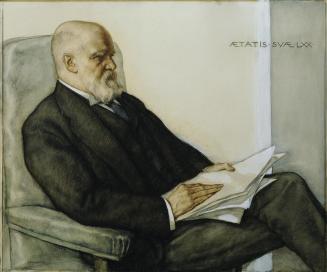 Karl Sterrer, Karl Graf Lanckoroński, 1919, Bleistift und Deckfarben auf Papier auf Karton, Bel ...