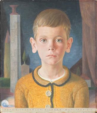 Fritz Silberbauer, Mein Sohn, 1926, Tempera auf Holz, 40,5 x 35 cm, 1973 Artothek des Bundes, D ...