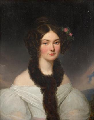 Franz Schrotzberg, Bildnis einer jungen Frau, um 1840, Öl auf Holz, 22,2 × 18 cm, Legat Sammlun ...